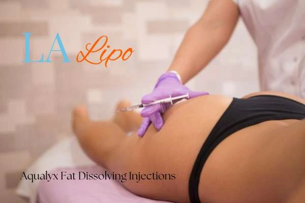 Woman having fat dissolving injections Cheadle on thighs