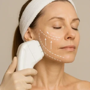 Woman having HI-FU to reduce wrinkles call LA LIPO Cheadle Now!