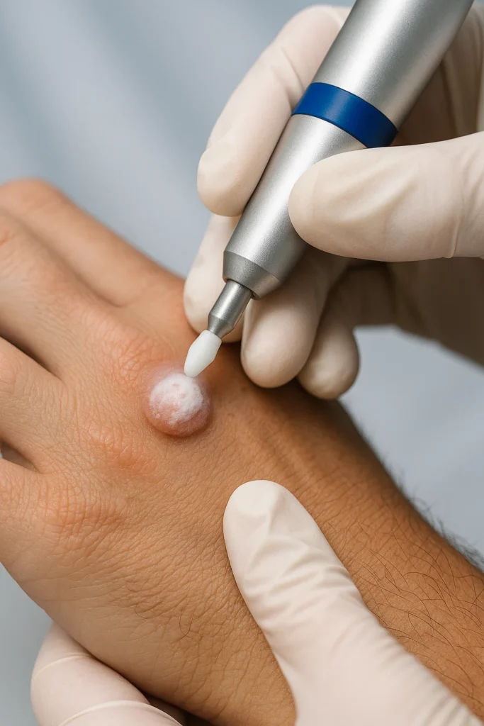 example of wart removal Cheadle using cryopen