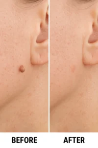 Skin tags removal Cheadle before and after