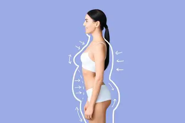 image of woman experiencing fat reduction treatment Cheadle