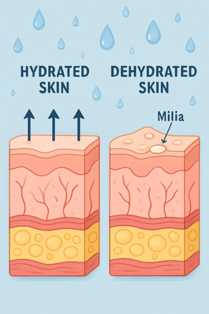 The importance of hydration and milia production Cheadle